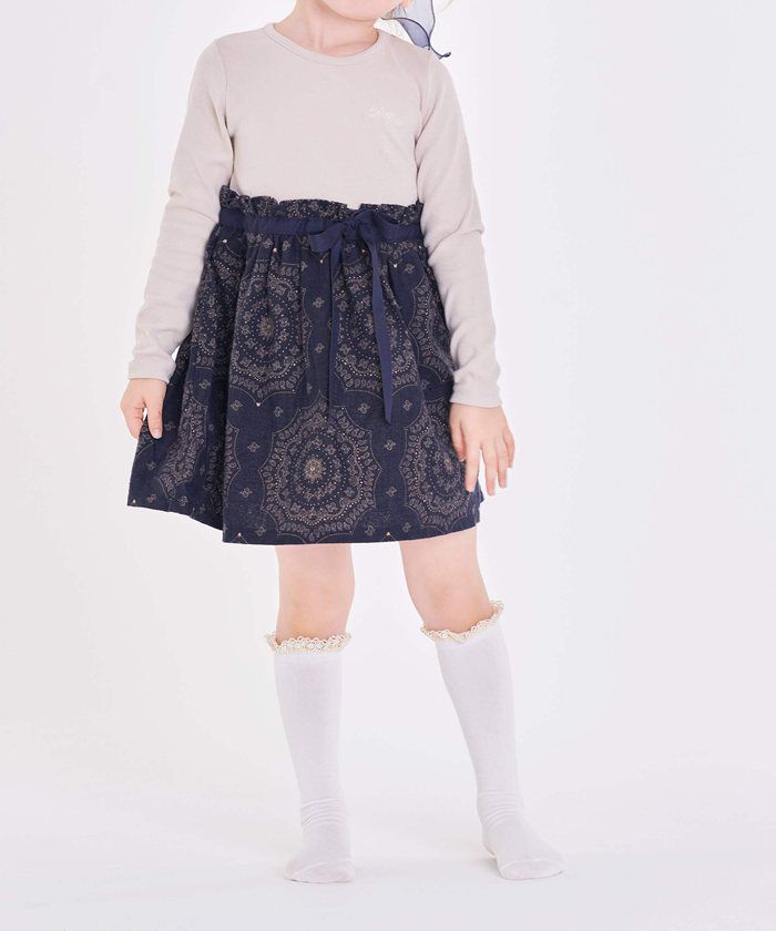 BACKYARD FAMILY「キッズ 女の子 ハイソックス 靴下 通販 ソックス くつ下 膝下 フリル 子供 こども 子ども」|ソックス|