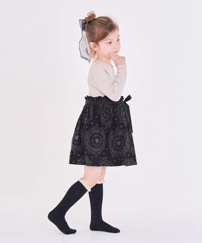 BACKYARD FAMILY「キッズ 女の子 ハイソックス 靴下 通販 ソックス くつ下 膝下 フリル 子供 こども 子ども」|ソックス|