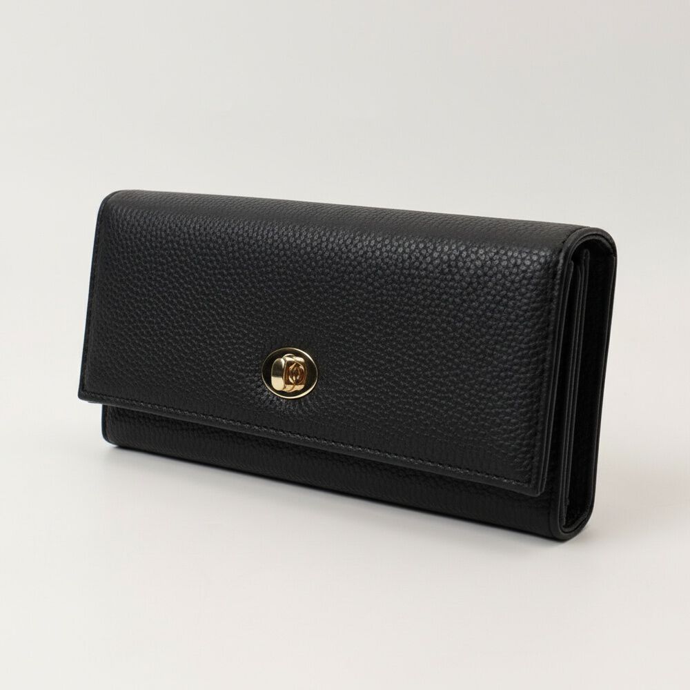 BACKYARD FAMILY「長財布 レディース 通販 三つ折り財布 大容量 おしゃれ 上品 カード入れ 小銭入れ ウォレット」|財布|ブラック2