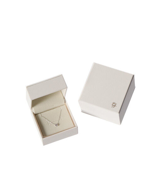 Samantha Tiara「K18 WG 一粒ダイヤモンドハートネックレス (中)」|ネックレス|