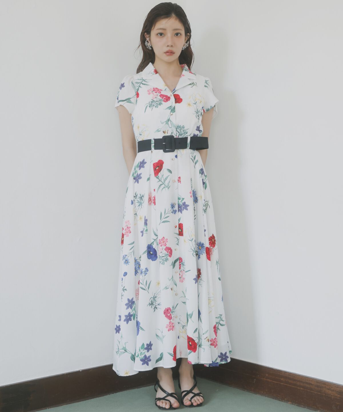 アンドクチュール「ボタニカルガーデンシャツワンピース」|ワンピース|