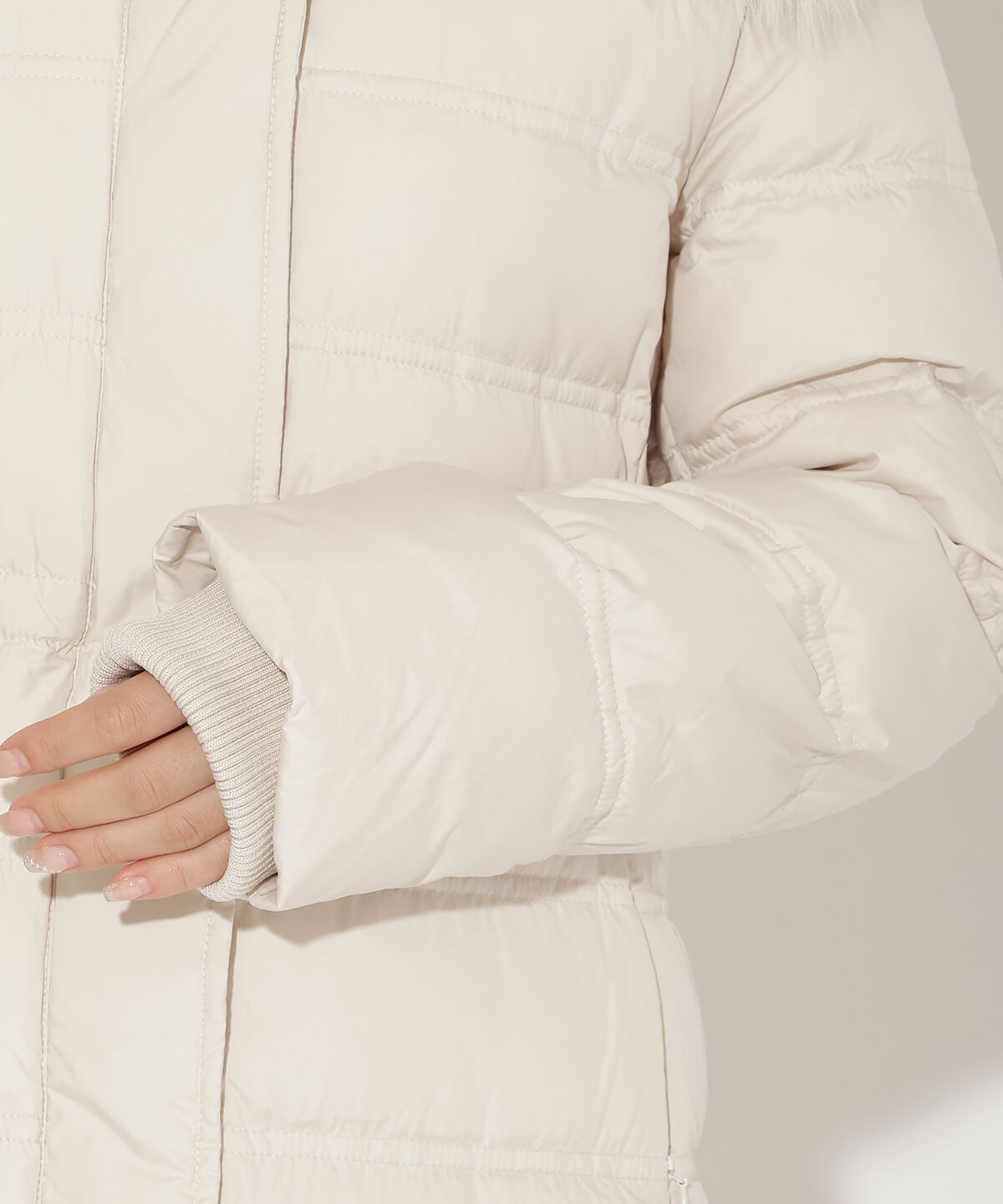 アンドクチュール「FOXファー付きミドルロングダウン」|ダウン|