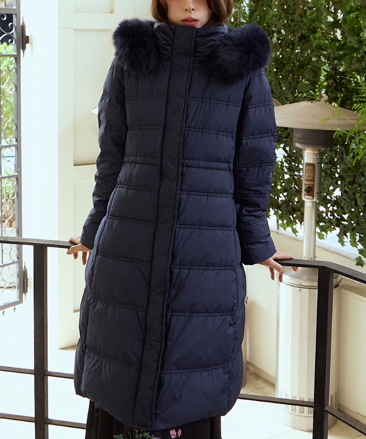 アンドクチュール「FOXファー付きミドルロングダウン」|ダウン|