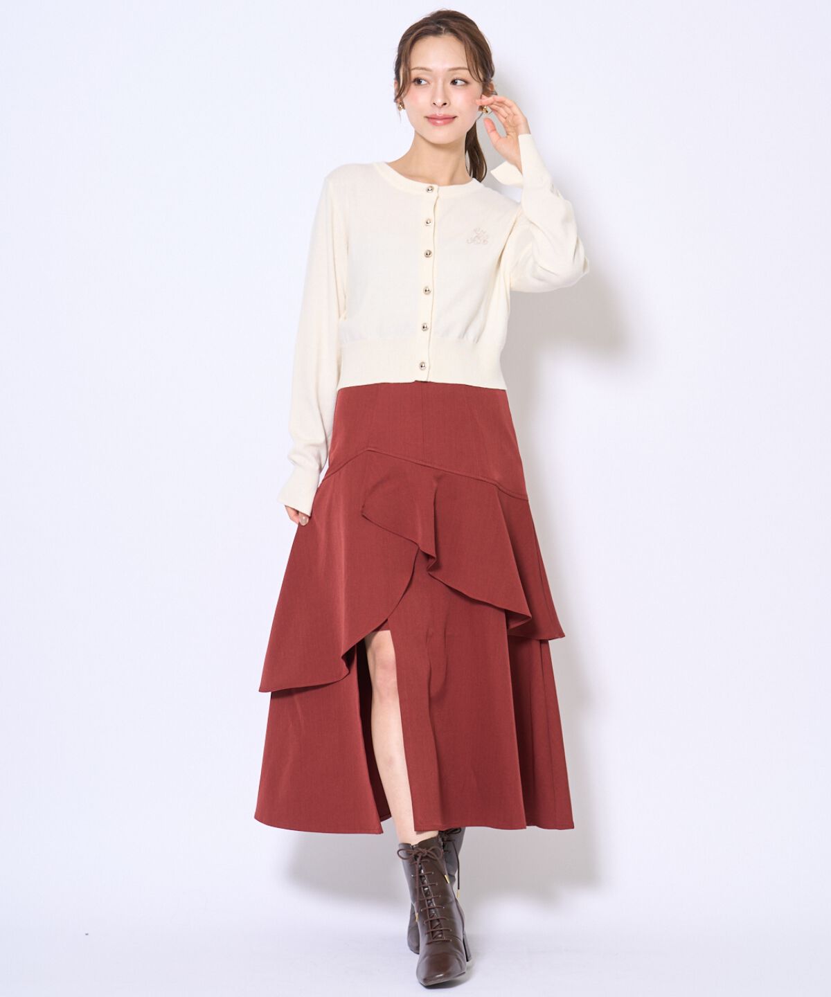 アンドクチュール「インナーミニティアードスカート」|フレア|