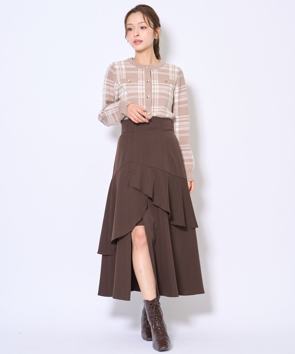 アンドクチュール「インナーミニティアードスカート」|フレア|