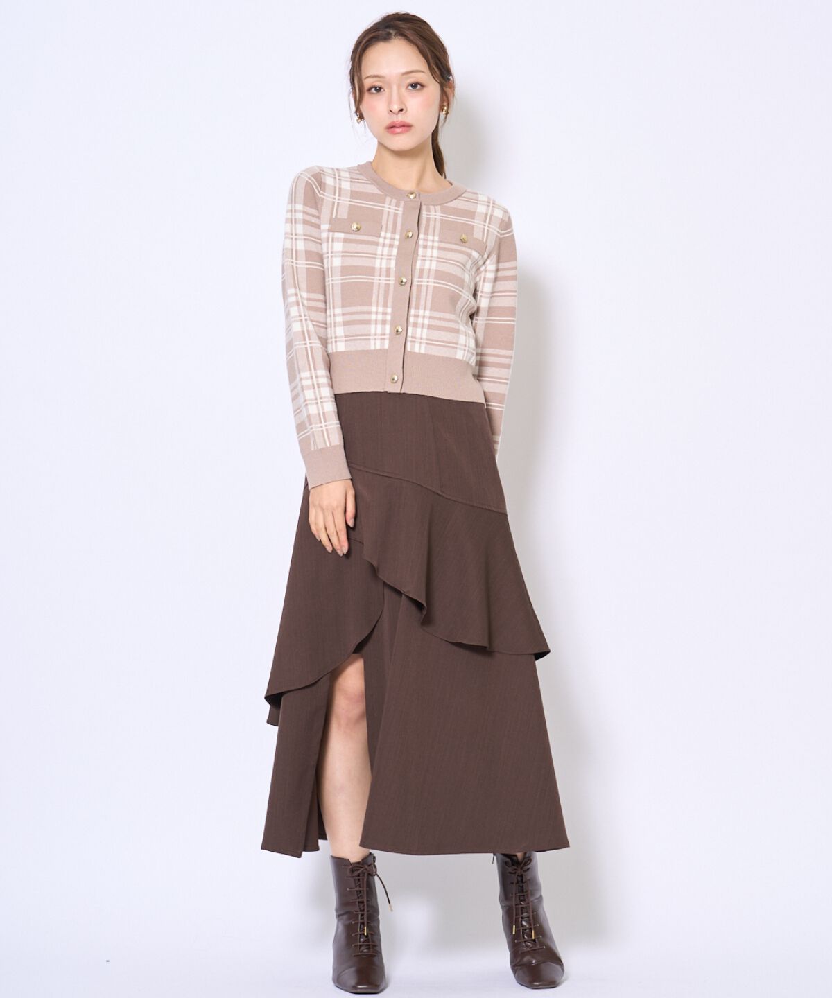 アンドクチュール「インナーミニティアードスカート」|フレア|