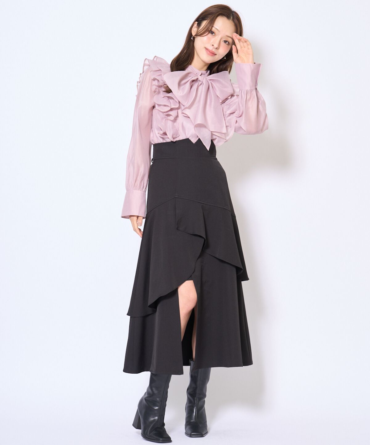 アンドクチュール「インナーミニティアードスカート」|フレア|