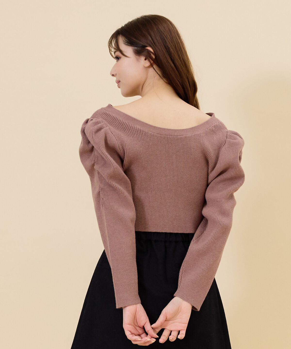 REDYAZEL「ボリュームショルダーリブカーディガン」|カーディガン|