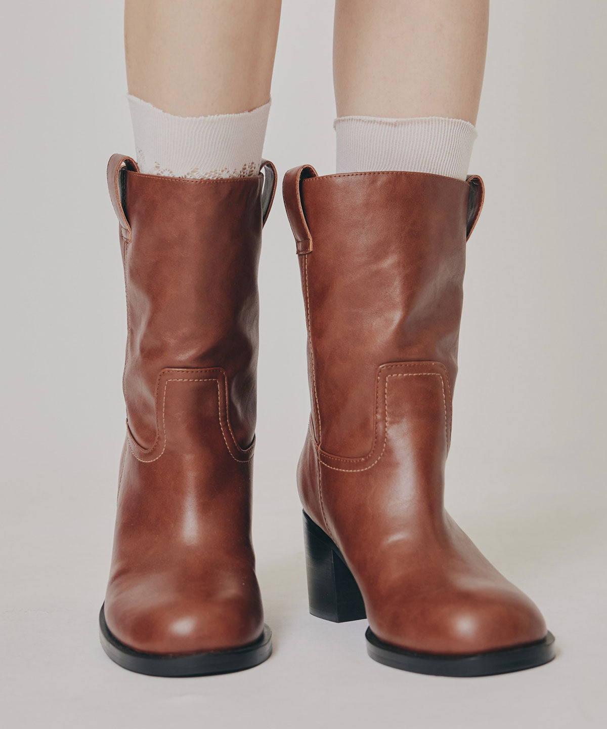 REDYAZEL「ウエスタンライクショートブーツ」|ショートブーツ|