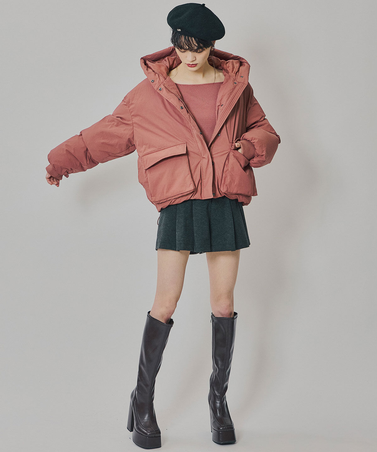 REDYAZEL「フラップポケットファイバーダウンジャケット」|ダウン|