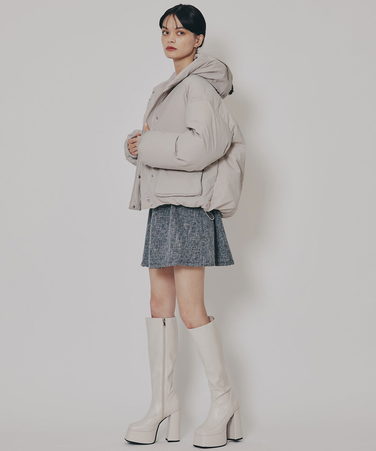 REDYAZEL「フラップポケットファイバーダウンジャケット」|ダウン|