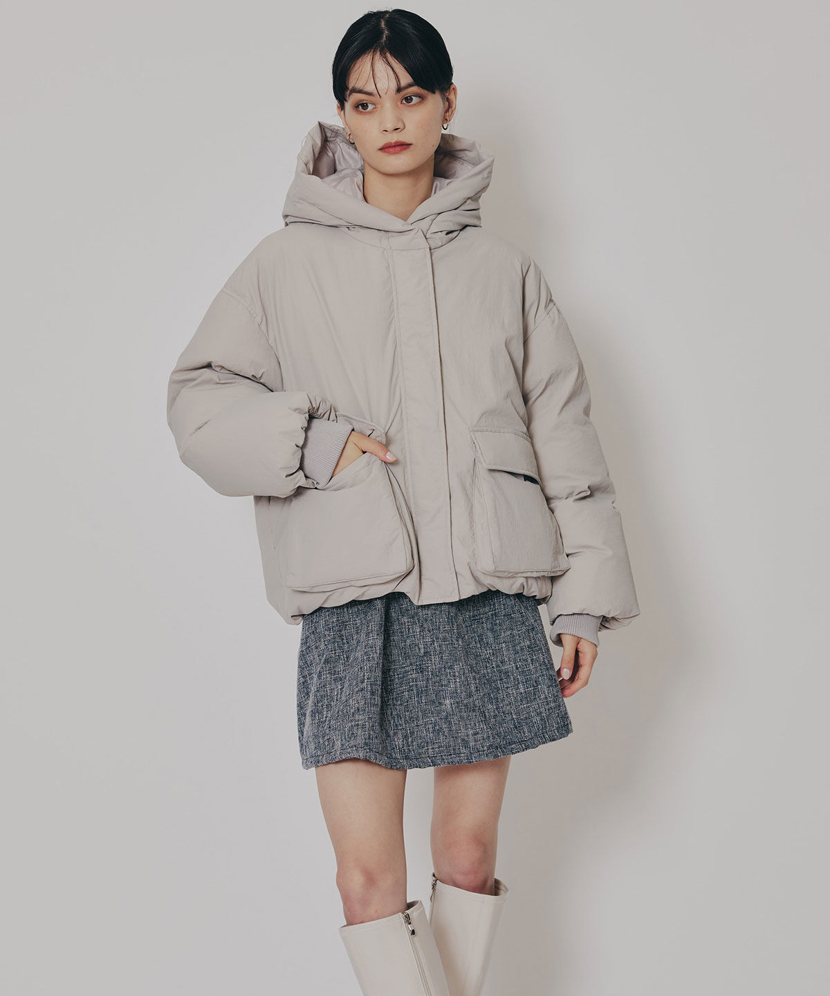 REDYAZEL「フラップポケットファイバーダウンジャケット」|ダウン|