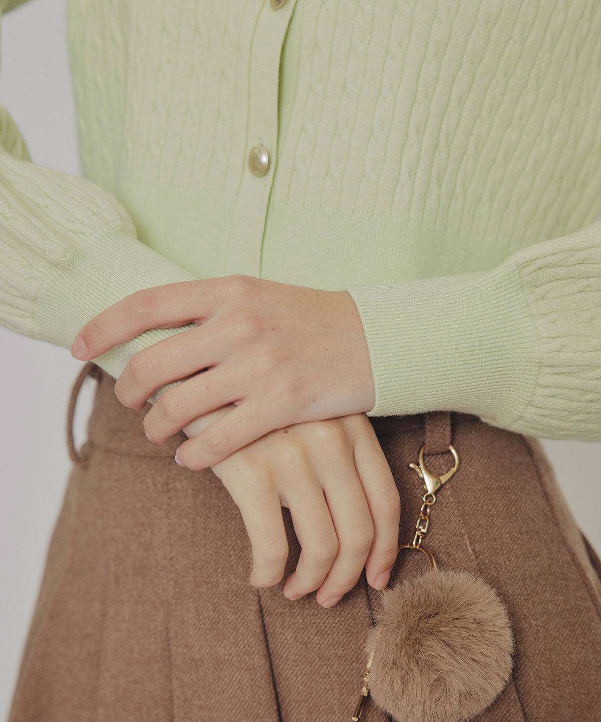 REDYAZEL「Azelyミニケーブルニットカーディガン」|カーディガン|