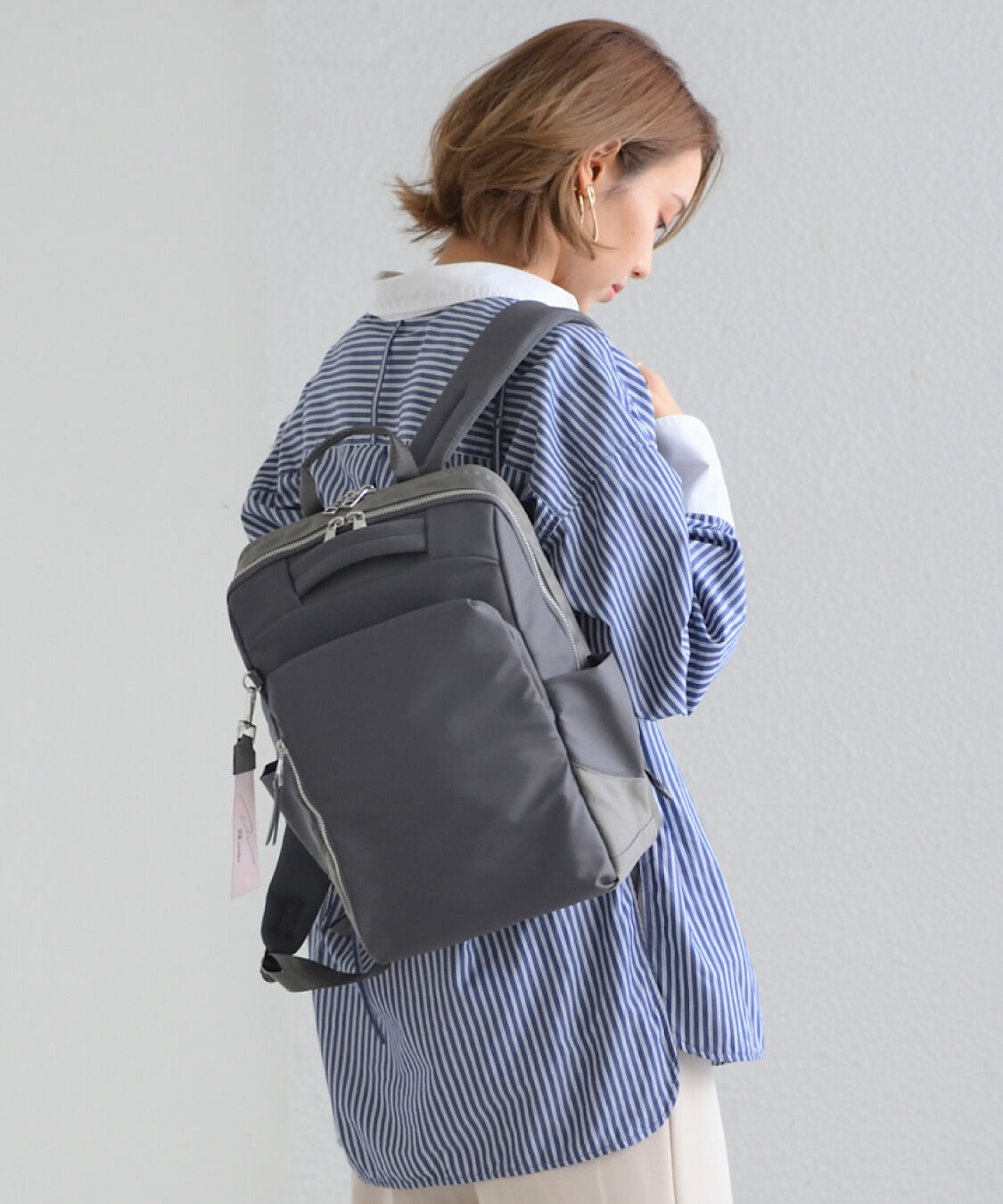 W&.Day/Night「W&.Day/Night/ダブルアンドデイナイト ポルク スクエアリュック 13.3インチPCサイズ 15236」|リュック|グレー