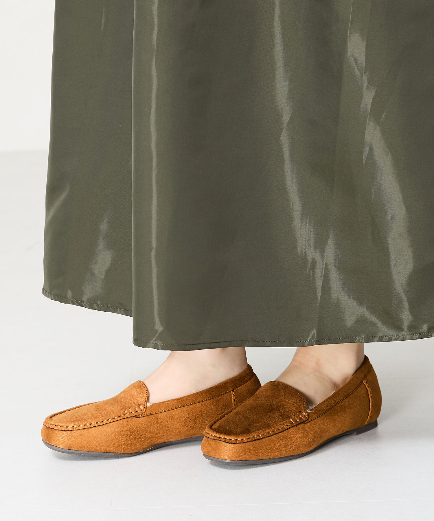 WA Oriental TRaffic「【累計5万足突破】 もこもこ ムートンシューズ /12311 モカシン フェイク ファー 再入荷 フラット」|パンプス|