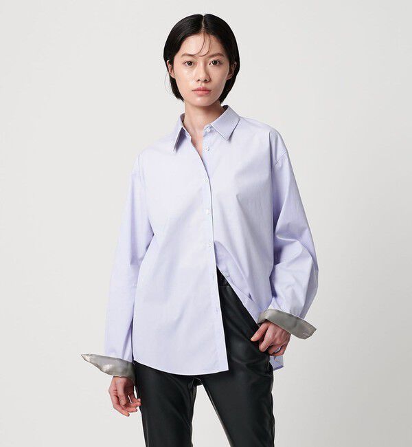 AEWEN MATOPH「＜AEWEN MATOPH＞サテンポイントシャツ ‐ ウォッシャブル ‐」|シャツ・ブラウス|LT.BLUE