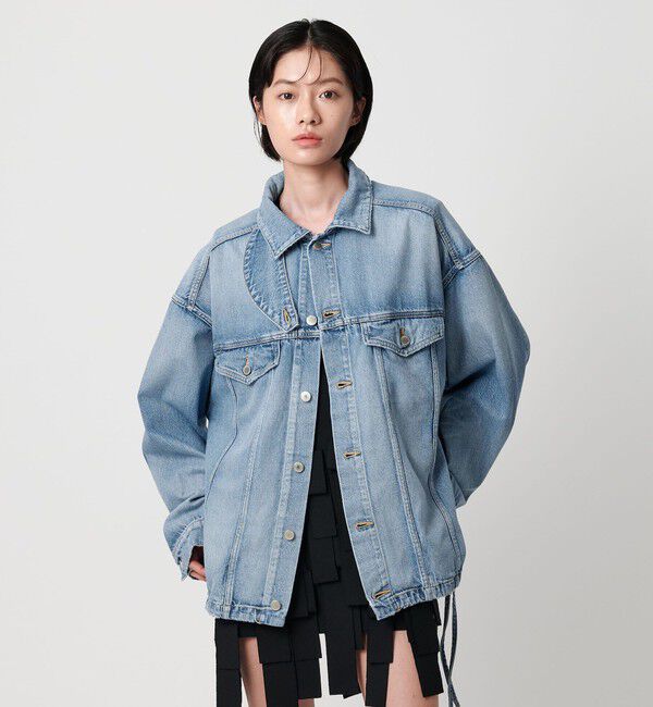 AEWEN MATOPH「＜AEWEN MATOPH＞デニムドローストブルゾン」|デニムジャケット|LT.BLUE