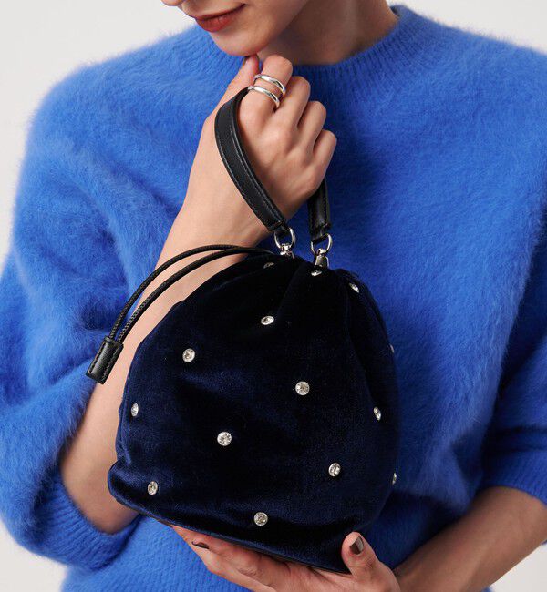 UNITED ARROWS「ミックスビジュー ショルダーバッグ」|ショルダー・メッセンジャー|NAVY