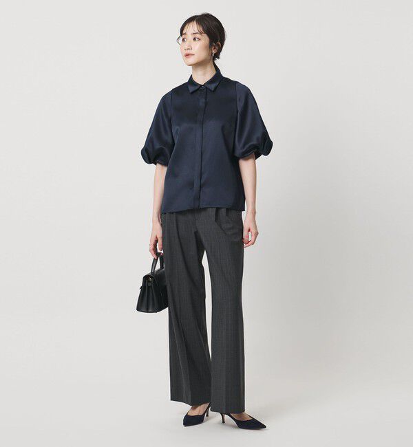 UNITED ARROWS「サテン バルーン ブラウス‐ウォッシャブル‐」|シャツ・ブラウス|
