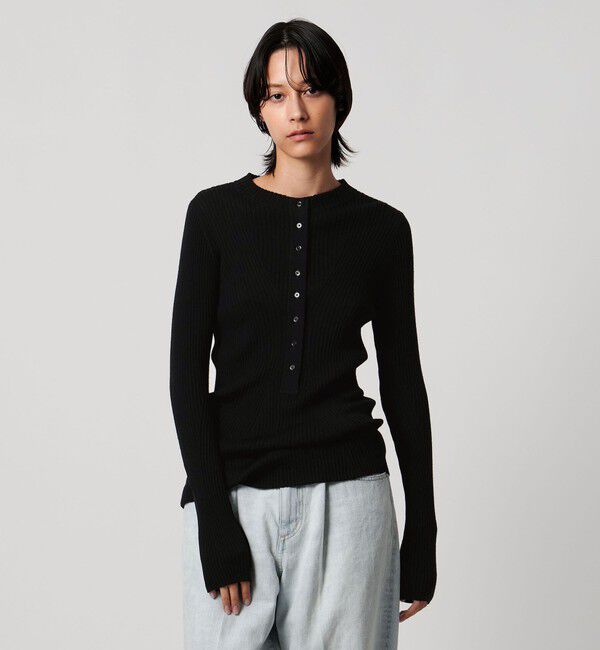 AEWEN MATOPH「＜AEWEN MATOPH＞ウールリブヘンリーネック ニットプルオーバー」|ニット・セーター|
