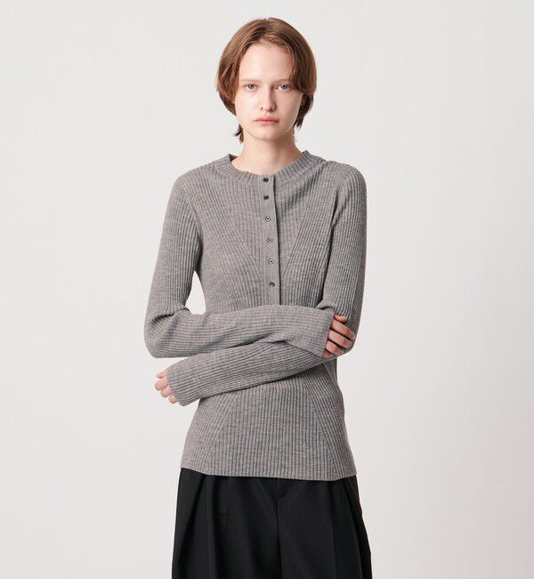 AEWEN MATOPH「＜AEWEN MATOPH＞ウールリブヘンリーネック ニットプルオーバー」|ニット・セーター|