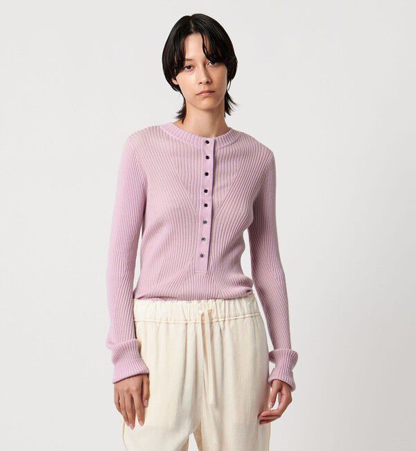 AEWEN MATOPH「＜AEWEN MATOPH＞ウールリブヘンリーネック ニットプルオーバー」|ニット・セーター|