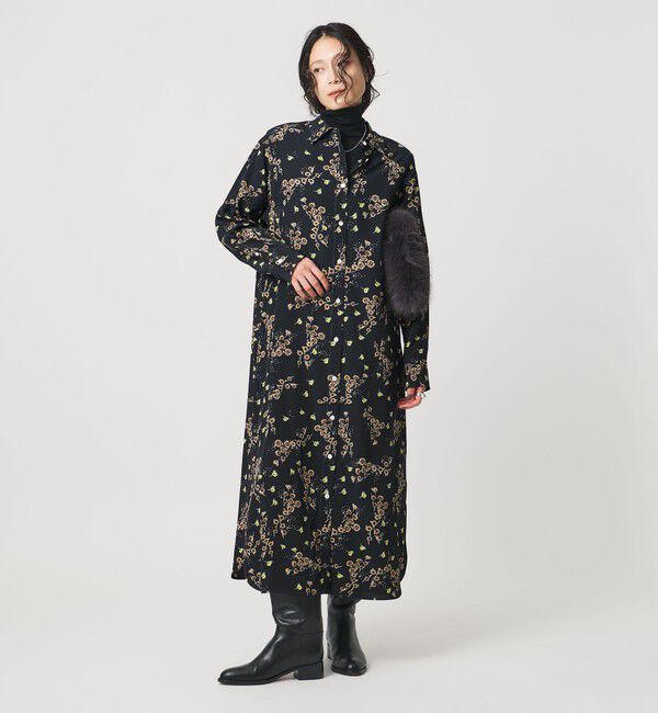 UNITED ARROWS「プリント シャツ ワンピース ‐ウォッシャブル‐」|ワンピース|