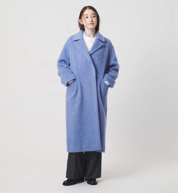 UNITED ARROWS「シャギー ビッグ テーラード コート」|チェスターコート|COBALT