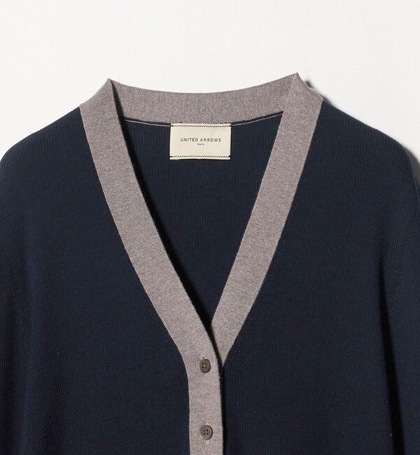 UNITED ARROWS「18G ウール リブ カーディガン」|カーディガン|