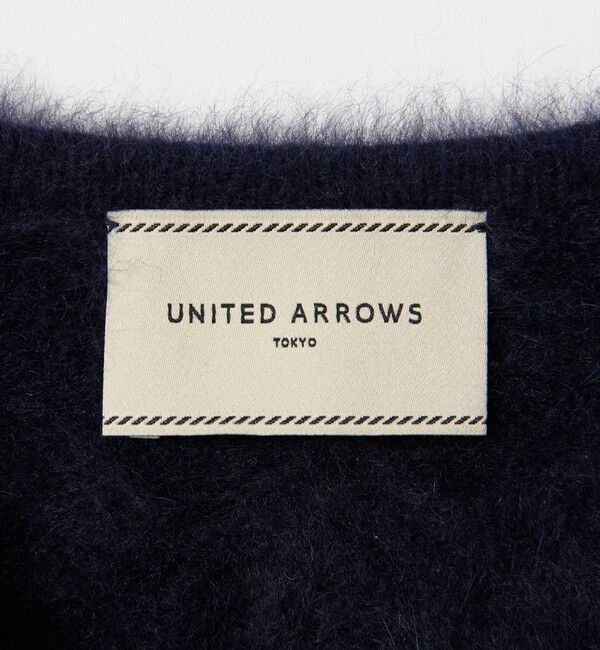 UNITED ARROWS「フォックスカシミヤ フリルコンビ カーディガン」|カーディガン|