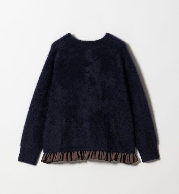 UNITED ARROWS「フォックスカシミヤ フリルコンビ カーディガン」|カーディガン|