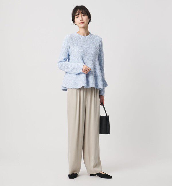 UNITED ARROWS「ミックスカラー ペプラム ニット ‐ウォッシャブル‐」|ニット・セーター|