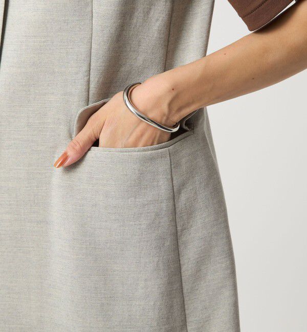 UNITED ARROWS green label relaxing「パウダリー ノーカラー ジレ」|ベスト・ジレ|