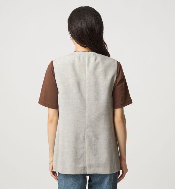 UNITED ARROWS green label relaxing「パウダリー ノーカラー ジレ」|ベスト・ジレ|