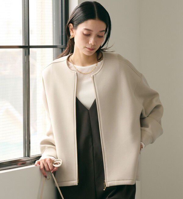 UNITED ARROWS green label relaxing「ダンボール ノーカラー ブルゾン」|ブルゾン・スタジャン|