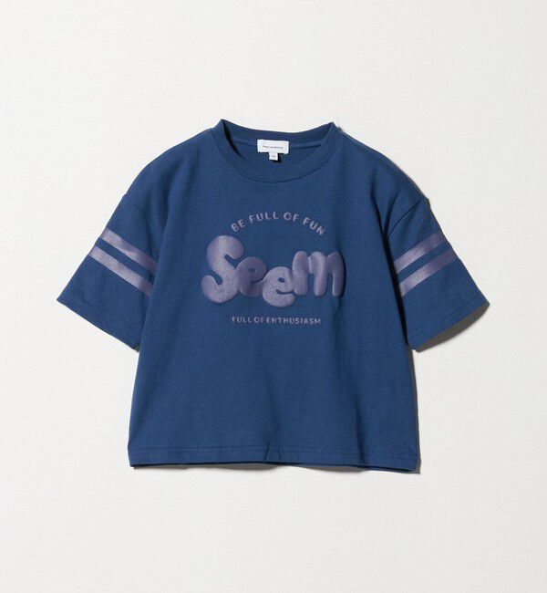 UNITED ARROWS green label relaxing「テンジク ロゴプリント Tシャツ / キッズ  100cm-130cm」|Tシャツ・カットソー|NAVY