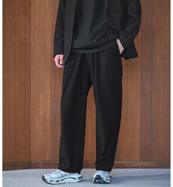 UNITED ARROWS green label relaxing「FREELITCH ワイド イージーパンツ W3 -ストレッチ-」|その他|BLACK