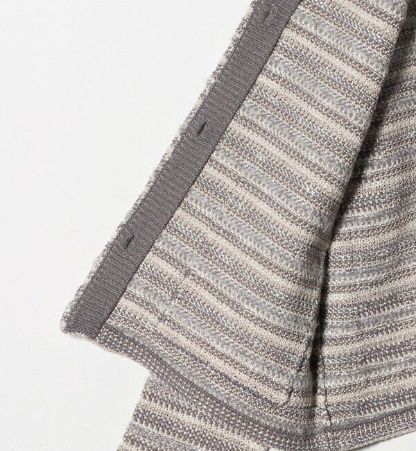 UNITED ARROWS green label relaxing「ミックスツイードライク ノーカラー ニット カーディガン」|カーディガン|