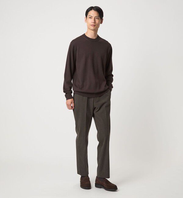 UNITED ARROWS green label relaxing「Super 120's ハイゲージ クルーネック ニット」|ニット・セーター|