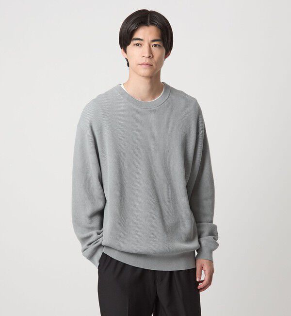 UNITED ARROWS green label relaxing「コットン アゼ クルーネック ニット」|ニット・セーター|