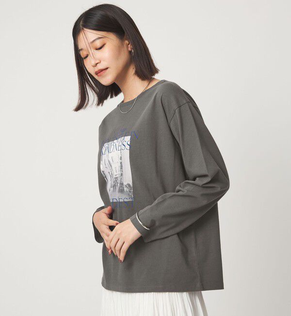 UNITED ARROWS green label relaxing「【WEB限定】＜at ease＞アソート フォト  ロングスリーブ カットソー」|Tシャツ・カットソー|