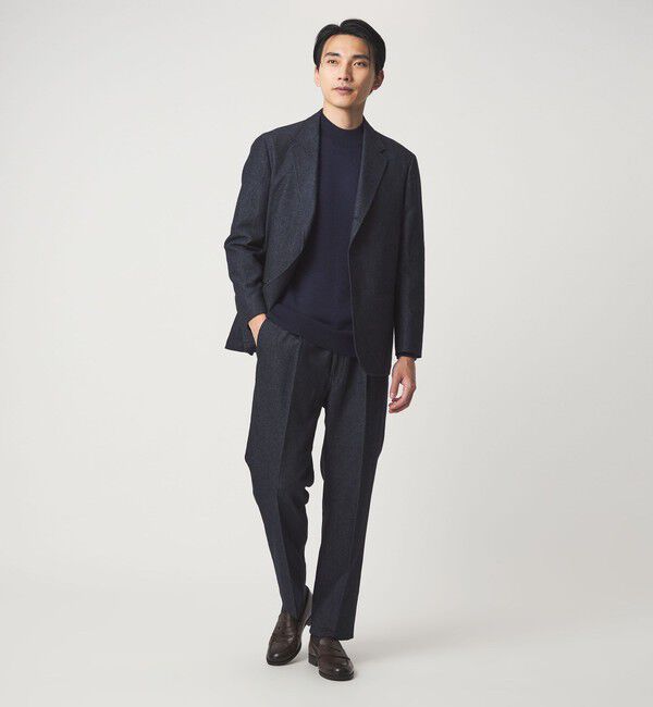 UNITED ARROWS green label relaxing「DC W/LI デニムライク ワイド 1プリーツ イージーパンツ」|スラックス|