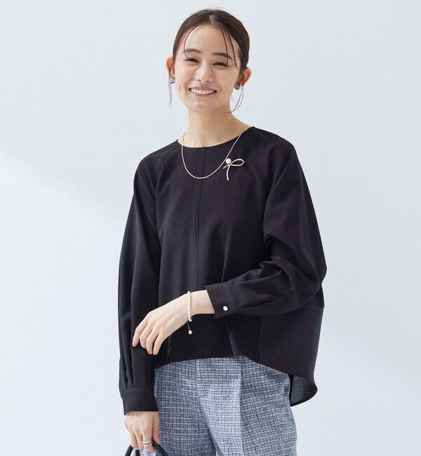 UNITED ARROWS green label relaxing「［size SHORTあり］fleurie(フルリー) フォルム プルオーバー ブラウス」|シャツ・ブラウス|NAVY