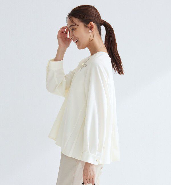 UNITED ARROWS green label relaxing「［size SHORTあり］パウドレ プリーツ ブラウス ウォッシャブル ストレッチ」|シャツ・ブラウス|