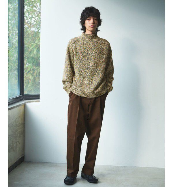 UNITED ARROWS green label relaxing「ミックス ヤーンローゲージ ロールネック ニット」|ニット・セーター|