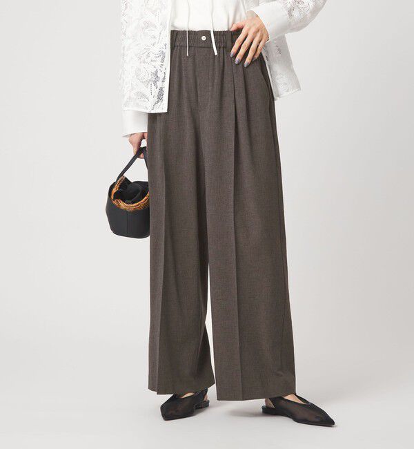 UNITED ARROWS green label relaxing「【結論シリーズ】ニーハイワイドパンツ［size SHORT/TALLあり］」|その他|DK.BROWN