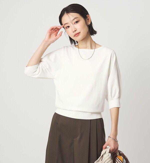 UNITED ARROWS green label relaxing「HIYOKE フォルム スリーブ プルオーバー ニット」|ニット・セーター|