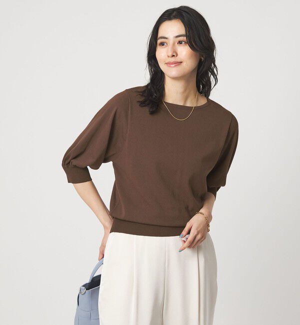 UNITED ARROWS green label relaxing「HIYOKE フォルム スリーブ プルオーバー ニット」|ニット・セーター|