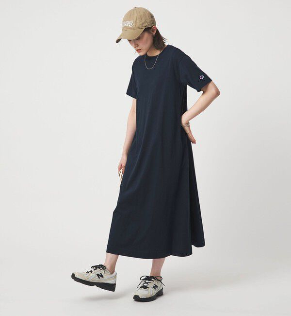 UNITED ARROWS green label relaxing「【別注】＜Champion＞ショートスリーブ フレア Tシャツ ワンピース」|ワンピース|