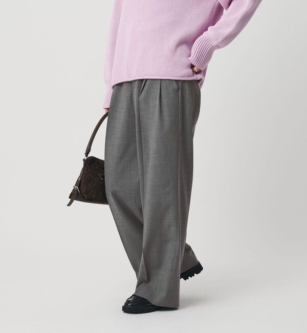 BEAUTY&YOUTH UNITED ARROWS「ポリエステルブレンド ２タック タブワイドパンツ」|その他|